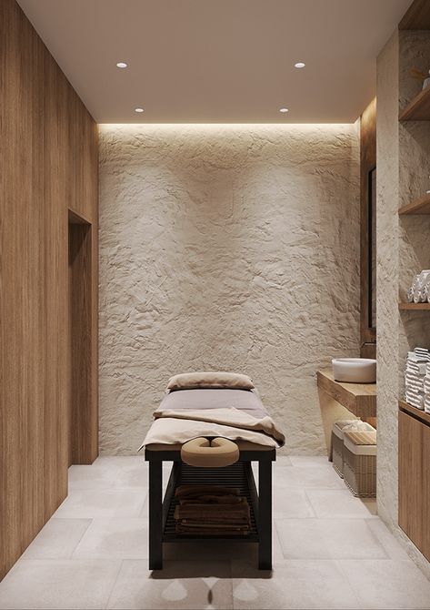 SPA in the hotel :: Behance Luxury Home Wellness Room, Hair Spa Interior Design, Hotel Pool Area Design, Luxurious Spa Room, Neutral Spa Aesthetic, Spa Entrance Design, Spa Hotel Aesthetic, Spa Massage Room Design, Luxury Massage Room