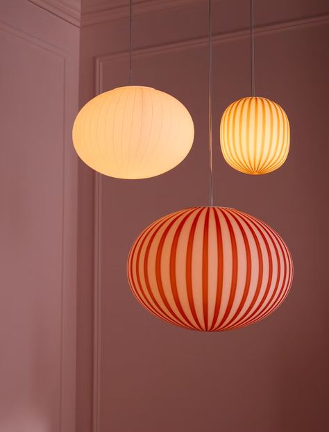 Filigrana S4 Ellipse Pendant – Design Within Reach Amber Glass Pendant Light, Motifs Textiles, British Furniture, Pendant Lamp Design, Pendant Ceiling Lamp, Venetian Glass, Types Of Lighting, Pendant Lamps, Modern Ceiling