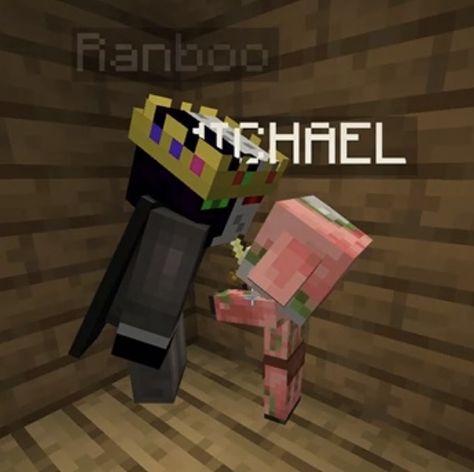 Ranboo And Tubbo And Michael, Tubbo And Michael Fan Art, Technoblade And Michael, Dsmp Michael, Tubbo And Michael, Ranboo And Michael, Dsmp Minecraft, Bee Duo, Bee Family