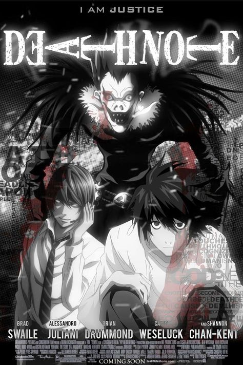 Character Canvas Painting, Anime Nostalgia, Japanese Poster Design, Dorm Art, L Lawliet, Light Yagami, Poster Room, Japanese Poster, Anime Wall Art