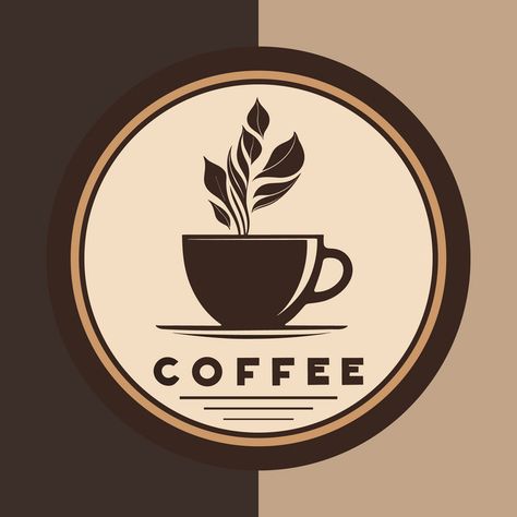 Logo For Coffee Shop Ideas, Logo For Cafe Coffee Shop, Vector Logo Design Ideas, Coffee Logo Design Ideas Graphics, Graphics Design Logo Ideas, Logo Kopi Coffee Shop, Logo Cafe Design Ideas, Logo Designs Ideas, Coffee Logo Branding