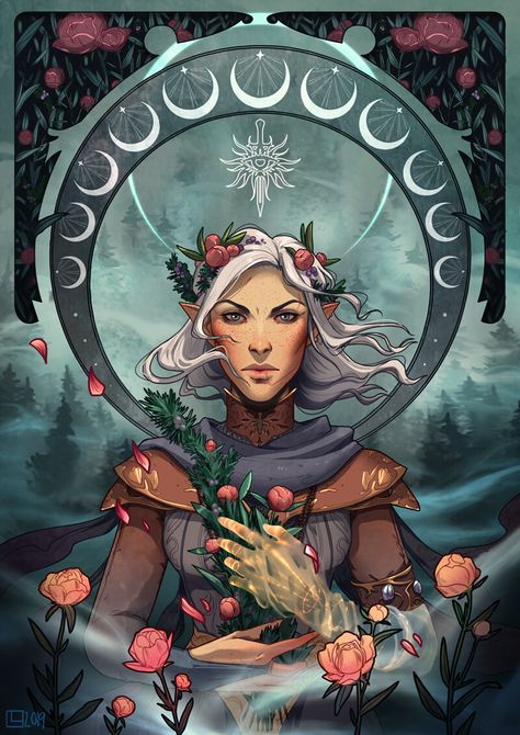 ArtStation - Peony, Lorena Lammer Art Neuvo, Inquisitor Lavellan, Dragon Age Inquisition, Fantasy Images, Dragon Age, Sci Fi Fantasy, Freelance Illustrator, Dnd Characters, Character Portraits