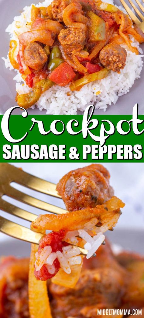 Crock Pot Sausage And Peppers, Easy Sausage And Peppers, Crockpot Sausage And Peppers, Sausage And Peppers Crockpot, Sausage Crockpot Recipes, Sausage And Peppers Recipe, Crockpot Sausage, Catering Recipes, Delicious Crockpot Recipes