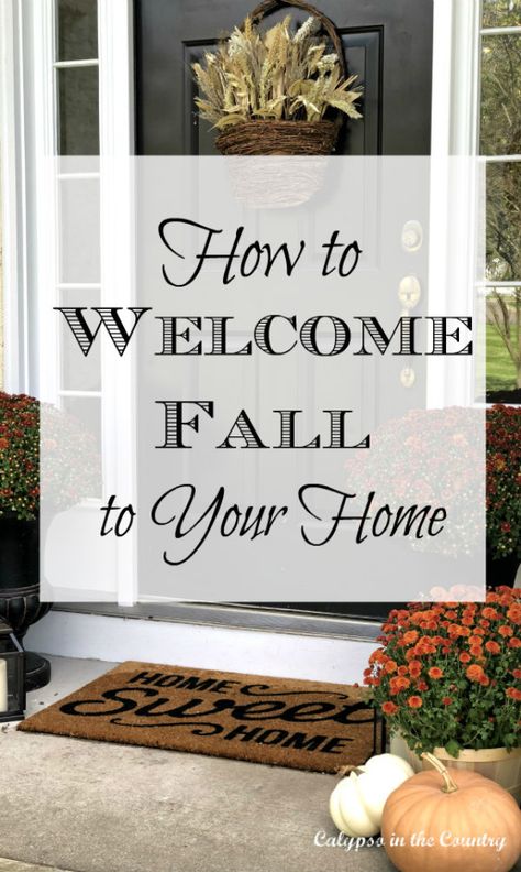 How to Welcome Fall to Your Home - Easy ways to make your home cozy and welcome for the fall season!  #falldecor #decoratingideas #fallseason #falldecorideas #autumndecor #falldecorating Front Entry Tables, White Pumpkin Decor, Make Your Home Cozy, Fall Vignettes, Fall Decor Inspiration, Home Cozy, Home Simple, Cabin Christmas, Fall Decor Ideas