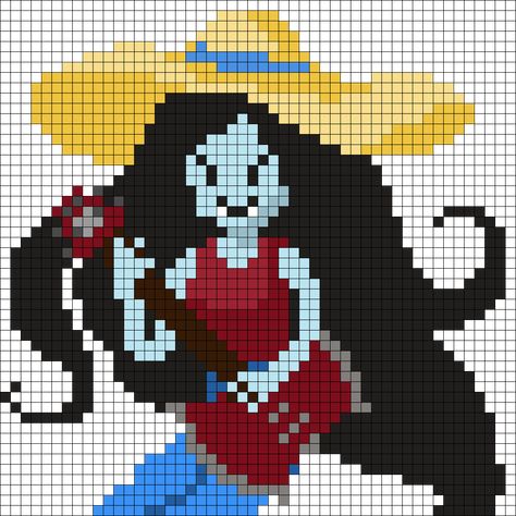 Marceline Adventure Time Perler Bead Pattern | Bead Sprites | Characters Fuse Bead Patterns Marceline Sweater Pattern, Adventure Time Perler Bead Patterns, Adventure Time Perler Beads Marceline, Adventure Time Alpha Pattern, Alpha Patterns Adventure Time, Adventure Time Marceline, Photo Pattern, Bead Sprite, Kandi Patterns