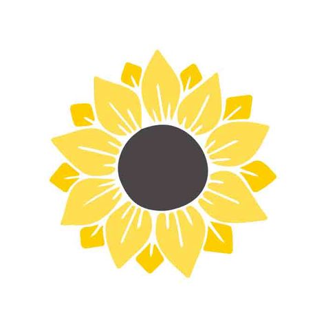 Sunflower Svg Free Files, Sunflower Svg Free Cricut, Craft Signs Ideas, Flowers Svg Free, Flower Svg Free, Free Sunflower Svg, Free Flower Svg, Cricut Sunflower, Sunflower Clip Art