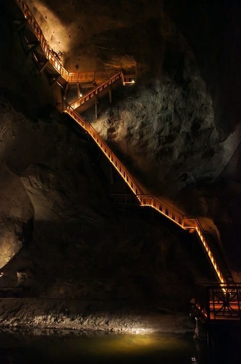 Salt Mine, Slanic Salt Mine, Poland Salt Mine, Cave Aesthetic Dark, Krakow Salt Mines, Wieliczka Salt Mine, Glowing Crystal Cave, Polish Castles Poland, Escape Plan