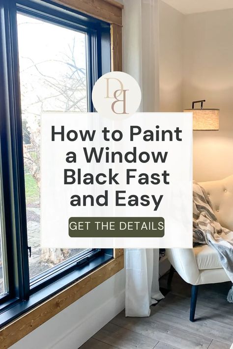 Not only are black windows all the rage right now, they are also timeless....but can be very expensive. Luckily, this product makes painting them super easy. I'll show you how easy it is to paint your window trim and casings black. Trim Casing, Grey Window Frames, Window Trim Paint, Black Trim Interior, Wood Window Trim, Painted Window Frames, Black Window Trims, Window Remodel, Wood Plank Ceiling