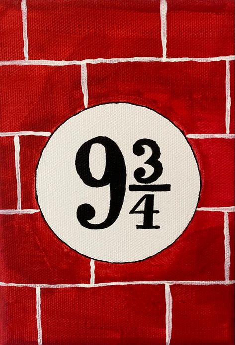 Harry Potter Simple Painting, Painting Harry Potter Easy, Small Harry Potter Painting, Harry Potter Posca Art, Canvas Painting Ideas Harry Potter, Harry Potter Canvas Painting Easy, Harry Potter Paintings Easy, Harry Potter Easy Painting, Gryffindor Painting