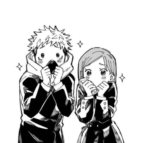 Yuji And Nobara, Jujutsukaisen Manga, Stick N Poke, Itadori Yuji, Memes Anime, Manga Icons, Manga Drawing, Cute Icons, Anime Chibi