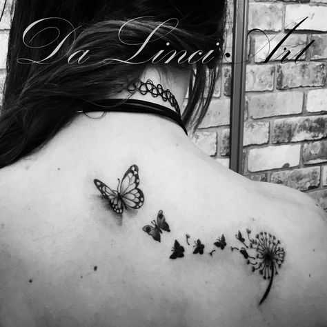 Tattoo Planets, Dandelion Tattoo Design, Butterfly Tattoo Ideas, Sagittarius Tattoo, Tattoo Dotwork, Dandelion Tattoo, Tattoo Butterfly, Om Tattoo, Butterfly Tattoo Designs