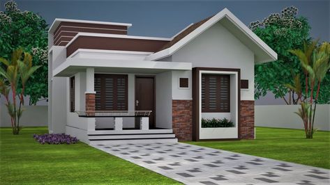 750 Sq Ft 2BHK Modern and Beautiful House and Free Plan, 10 Lacks - Home Pictures Small House Roof Design, Budget Home Design, Barn Dominium, 2bhk House Plan, Decor Shelves, Kerala House, Indian House Plans, Indian House, House Balcony