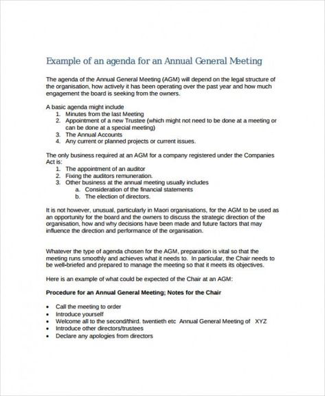 Gallery of editable annual meeting agenda template  8 free word pdf documents download agenda for agm template example Published by Steven William. Agenda for agm template, The agenda template is usually sent at least two days before the meeting. It could be sent through online committing the hard... Conference Agenda, Steven Williams, Meeting Agenda Template, Meeting Agenda, Agenda Template, Action Words, Free Word, Annual Meeting, Schedule Template