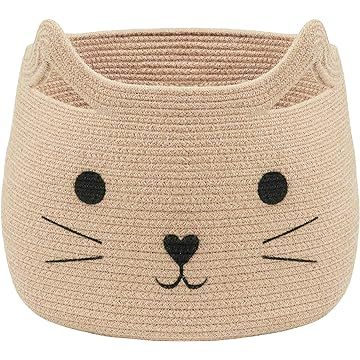 Amazon.com Shopping Cart Pet Gift Basket, Laundry Basket Organizer, Rope Storage Basket, Nursery Baskets, Rope Storage, Laundry Basket Organization, Cute Cat Face, Nursery Toys, Basket Organizer