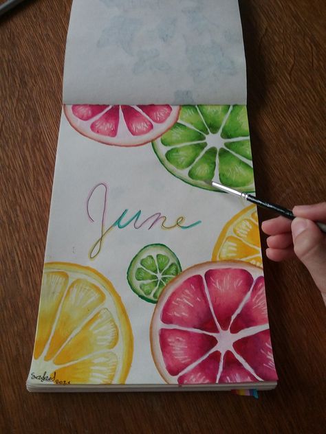 June drawing of the month: lemon/lime Design Ideas For Drawing, June Drawings, Months Design, Famous Drawing, June Month, June Calendar, Ideas For Drawing, Month Design, Bear Drawings