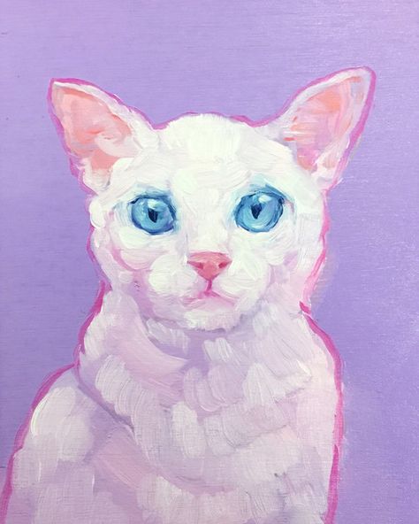 Themed Sketchbook, Arte Hippy, Artist Things, Kitty Art, Baby Painting, Cute Paintings, Arte Inspo, Art Inspiration Painting, Cat Painting