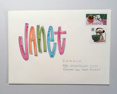 Fun Envelope Addressing, Simple Envelope Art, Cute Decorated Envelopes, Envelope Art Birthday, Letter Addressing Creative, Hand Written Envelopes, Addressed Envelopes, Watercolor Envelope, Decorating Envelopes Ideas