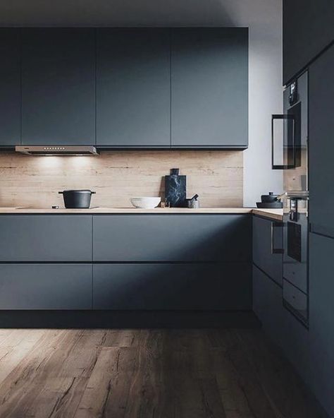 Contemporary Kitchen Design Ideas - Contemporary - Kitchen - Columbus - by Everingham Design | Houzz Container Studio, Black Kitchen Design, Model Dapur, Серая Кухня, Kabinet Dapur, Black Interior Design, Beautiful Kitchen Designs, Contemporary Kitchen Design, Kitchen Room Design