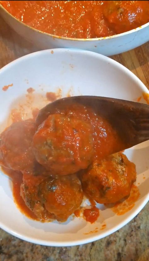 Mama's best Italian meatballs are Made with a mix of ground  beef, veal and pork, for juicy tender meatballs, Veal Meatballs, Italian Green Beans, Eggplant Meatballs, Italian Potatoes, Stuffed Meatballs, Easy Marinara Sauce, Tender Meatballs, Pizza Salad, Ground Italian Sausage