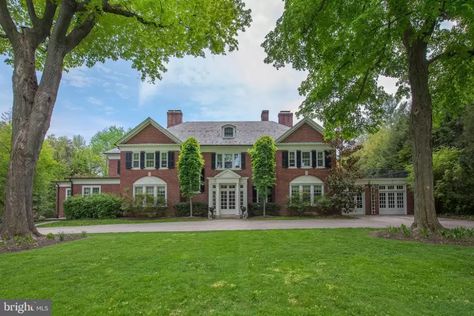 Colonial Exterior, Small Greenhouse, Chestnut Hill, Pool Rooms, Curved Staircase, House Exteriors, Heated Floors, Large Bedroom, Philadelphia Pa