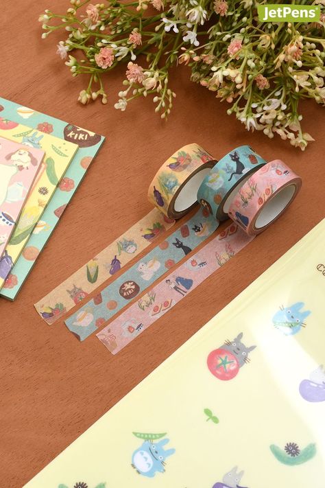 Share the magic of Studio Ghibli with these delightful washi tapes, letter sets, stickers, and more! Creative Notebooks, Card Inspo, Jet Pens, Washi Tapes, Letter Set, Studio Ghibli, Washi Tape, Washi, Favorite Character