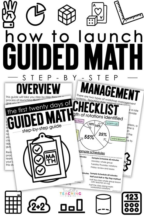 This free guide will take you step-by-step through the process of How to launch Guided Math. It is meant to give you the structure and routine to try out a new math format in your classroom. This method for math instruction can be modified to fit your own personality, students, and style! Small Group Math, Math Lab, Math Rotations, Room 2023, Math Intervention, Teaching Lessons, Math Instruction, Singapore Math, Upper Elementary Classroom