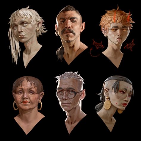 Digital Painting Tutorials, Game Character Design, Facial Expressions, Digital Art Tutorial, Digital Portrait, Character Portraits, Art Reference Photos, Portrait Drawing, Portrait Art