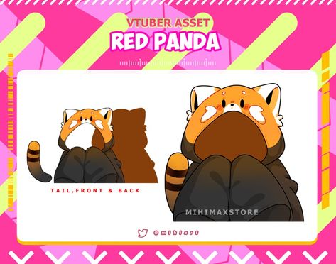 Vtuber Asset Red Panda Blanket I Red Panda Hoodie For 2D / 3D Vtuber - Mihimax's Ko-fi Shop - Ko-fi ❤️ Where creators get support from fans through donations, memberships, shop sales and more! The original 'Buy Me a Coffee' Page. Red Panda Hoodie, Pngtuber Ideas, Panda Blanket, Guest Bedroom Home Office, Panda Hoodie, How To Draw Ears, Gamer Stuff, Red Panda, Art Journal Inspiration