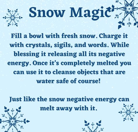 Make It Snow Spell, Snow Magic Spells, Drawing Sigils, Elemental Magick, Solstice Blessings, Snow Magic, Ice Witch, Snow Dance, Personal Philosophy