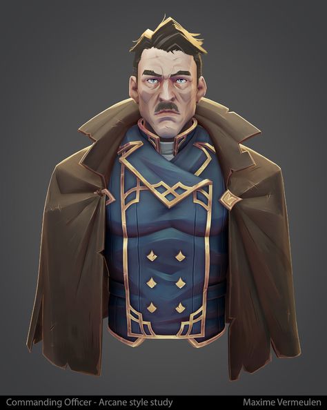 ArtStation - Commanding Officer - Arcane style study Arcane Style Character, Arcane Concept Art Character Design, Arcane Style Study, Arcane Style Art, Character Posing, Arcane Oc Male, Arcane Art Style Tutorial, Arcane Art Style Study, Arcane Style