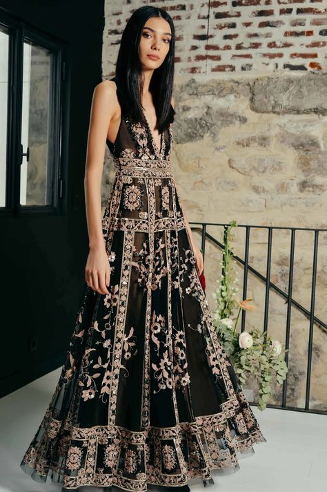 SACRED GEOMETRY DRESS — CUCCULELLI SHAHEEN Western Couture, Cucculelli Shaheen, Black Tulle Dress, Fashion Bible, Amazing Dresses, Red Lehenga, Fancy Dresses, Tulle Dress, Sacred Geometry