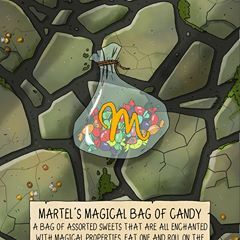 Martel’s Magical Bag of Candy. My latest item up on my Patreon! Join to get high-res, non-watermarked printable versions of all my items and weapons - link in bio - - - #dungeonsanddragons #illustratorsoninstagram #dungeonsanddragonsart #digitalillustration #illustrator #dnd #dnd5e #dungeonmaster #art #artwork #fantasy #fantasyart #magic #illustration #d20 #roleplay #dnditems #candy #sweets Bag Of Candy, Dnd Stories, Dungeon Master's Guide, D D Items, Dnd Funny, D D Monsters, Dnd Dragons, Dnd 5e Homebrew, Magic Items