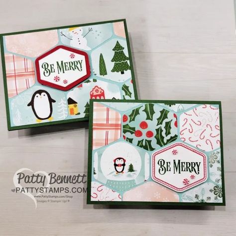 Sneak Peek Snowy Scenes Heartfelt Hexagon Cards - Patty Stamps Stampin Up Christmas 2024 Cards, Stampin Up Snowy Scenes Dsp, 2024 Stampin Up Mini, Stampin Up Snowy Scenes, Stampin Up Snowy Wonder Cards, Snowy Scenes Stampin Up Cards, Stampin Up Snowy Wonder, Snowy Wonder Stampin Up Cards, Heartfelt Hexagon Stampin Up Cards