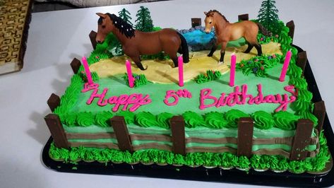 Girls horse birthday cake. KitKat fencing. Sheet cake. Girls Horse Birthday Cake, Horse Sheet Cake, Horse Birthday Cake, Paris Cakes, First Communion Cakes, Teen Cakes, Birthday Cakes For Teens, Book Cakes, Horse Birthday Parties