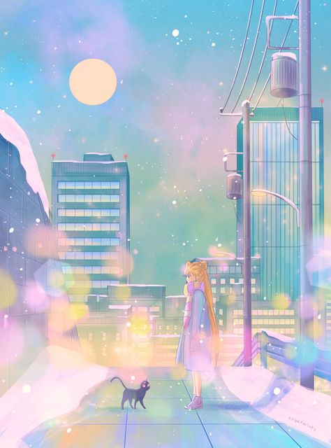 Wallpaper Praia, Sailor Moon Background, Sailor Moon Aesthetic, Sailor Moon Wallpaper, Cute Pastel Wallpaper, Sailor Moon Art, 背景 シンプル, Dreamy Art, Pastel Wallpaper