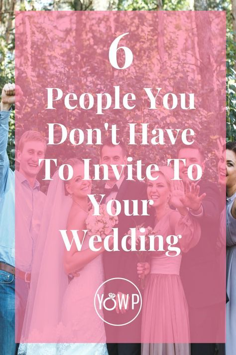 6 People You Don't Have To Invite To Your Wedding - What’s a wedding party without the guests? One of the most important, yet hardest things, of planning a wedding is putting together the guest list. Wedding Party People List Of, Wedding Without Wedding Party, How To Invite People To Wedding, No Bridal Party Wedding, 40s Wedding, Ways To Say Said, Wedding Entourage, Cut Out People, The Guest List