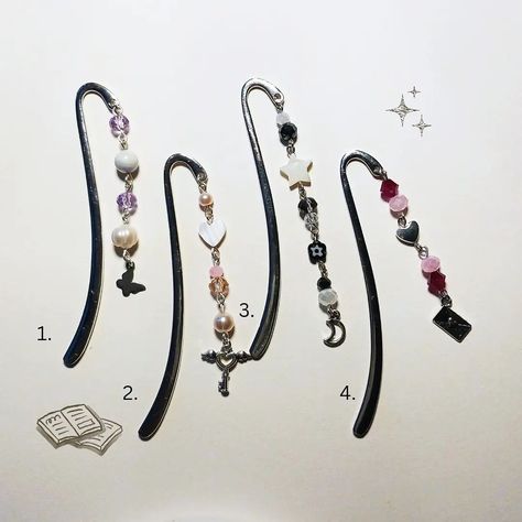 Whimsical bookmark drop 🧚‍♀️📚 1. $6.00 - avail 2. $7.00 - avail 3. $8.00 - avail 4. $7.00 - avail ────୨ৎ──── ₊˚ʚ✧ ﾟ𝐇𝐨𝐰 𝐭𝐨 𝐛𝐮𝐲? (Check “𝑯𝒐𝒘 𝒕𝒐 𝒑𝒍𝒂𝒄𝒆 𝒂𝒏 𝒐𝒓𝒅𝒆𝒓” post!) Complete order form then DM to purchase! ════════ ₊˚ʚ✧ ﾟ𝐏𝐚𝐲𝐦𝐞𝐧𝐭 𝐦𝐞𝐭𝐡𝐨𝐝: Cashapp ── ⋆⋅☆⋅⋆ ── 🏷: #beads #handmade #smallbusiness #jewelry #necklace #earrings #bracelet #keychain #phonecharm #coquette #coquetteaesthetic #fairycore #moodboard #shopsmall #explore Fairycore Moodboard, Bracelet Keychain, Beaded Bookmarks, Beads Handmade, Order Form, Fairy Core, Phone Charm, Jewelry Necklace, Necklace Earrings