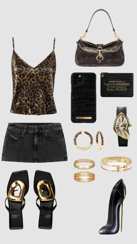 Gold’n girl🍸🐆🪞 Mat Gala, Andy Sachs, Going Out Outfit, Outfit Layout, Party Fits, Gold N, Clothes Pictures, Night Out Outfit, Going Out Outfits