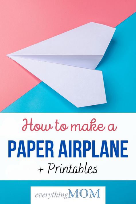 We are rounding up some of the best paper airplane template designs for you to try with your kids as well as some helpful paper airplane tips to help them fly further! How To Paper Airplane, Paper Airplane Template Free Printable, Paper Airplanes How To Make, Paper Airplane Instructions, Paper Airplane Steps, Paper Airplanes Instructions, Middle Sounds Worksheet, Airplane Tips, Airplane Template