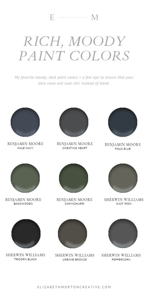 Dark Moody Office Paint Colors Benjamin Moore Dark Moody, Moody Masculine Kitchen, Sherwin Williams Dark Cabinet Colors, Dark And Moody Bedroom Paint Color, Dark Moody Paint Colors Benjamin Moore, Dark Benjamin Moore Paint Colors, Dark Gray Sherwin Williams Paint, Benjamin Moore Paint Colors Dark, Deep Green Paint Colors Sherwin Williams