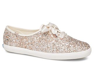 Keds Canvas Sneakers, Leather Shoes | Keds Kate Spade Glitter Keds, Kate Spade Store, Reception Shoes, Laceless Sneakers, Sensible Shoes, Kate Spade Keds, Shiny Shoes, Keds Champion, Glitter Sneakers