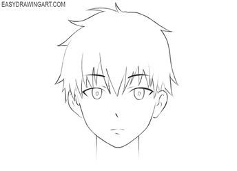 Gojo Satoru Face Drawing, How To Draw Killua Step By Step, How To Draw Gojo Satoru Step By Step, Anime Boy Sketch Easy, Eren Sketch Easy, Learn To Draw Anime, Male Face Drawing, Drawing The Human Head, Anime Face Drawing