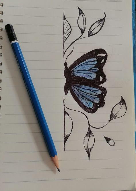 Spread your wings and fly ✨🌼 Spread Your Wings And Fly, Butterfly Drawing, Gel Pens, Art Classes, Drawings, Art