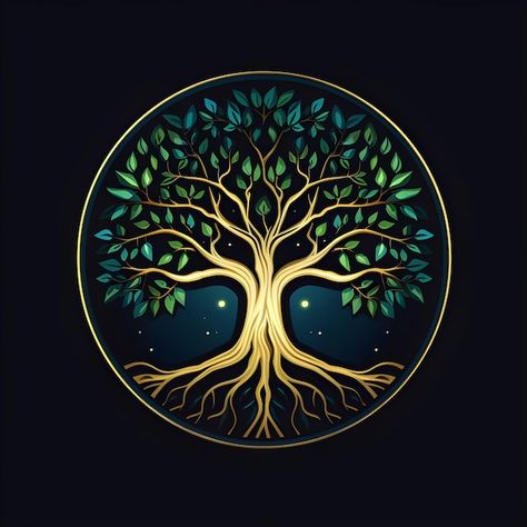 Photo beautiful tree of life digital art... | Premium Photo #Freepik #photo Tattoo Dos, Tree Of Life Images, Tree Of Life Painting, Hotel Business, Wall Art Diy Paint, Tree Of Life Design, Tree Of Life Art, Magic Cards, Tree Logos