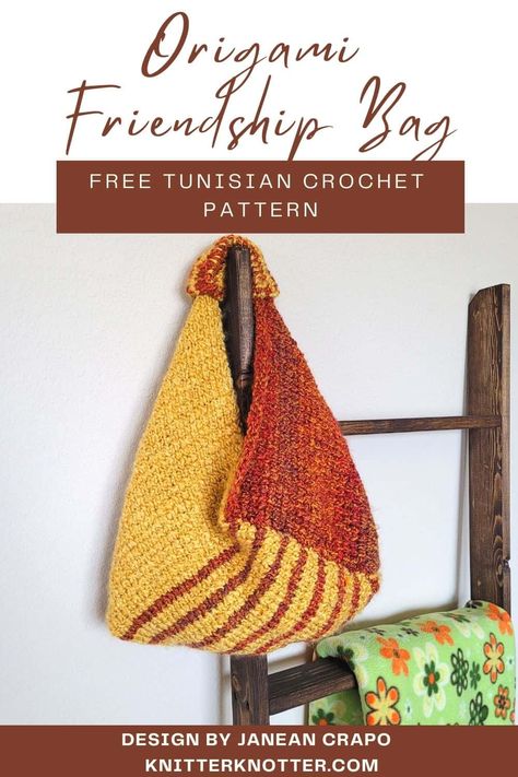 Free Beginner Friendly Tunisian crochet pattern for a trendy handbag. Tunisian Crochet Wall Hangings, Tunisian Crochet Bags Free Patterns, Origami Handbag, Crochet Origami, Big Momma, Tunisian Crochet Pattern, Honeycomb Stitch, Tunisian Crochet Patterns, Tunisian Crochet Stitches