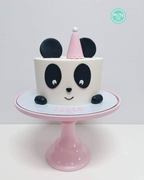 Birthday Cake For Girl, Panda Birthday Cake, Bolo Panda, Panda Cake, Panda Birthday Party, 8 Birthday, Unique Mehndi, Panda Birthday, Unique Mehndi Designs