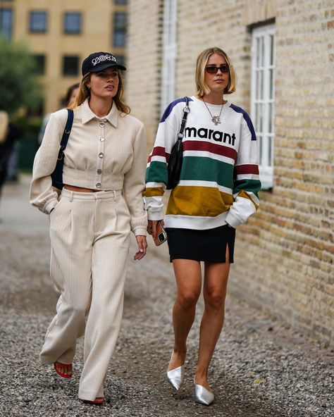 If you've yet to invest in the perfect casual and cool sweatshirt, then this transitional period between seasons is the time to do it. Once relegated to the back of our wardrobes for rainy days at home, the humble sweat has risen higher and higher in the style stakes. Shop our top picks via the link in bio. 📷 Getty Urban Street Style, Urban Street, Top Pick, Rainy Days, Chic Outfits, Link In Bio, Do It, Period, At Home