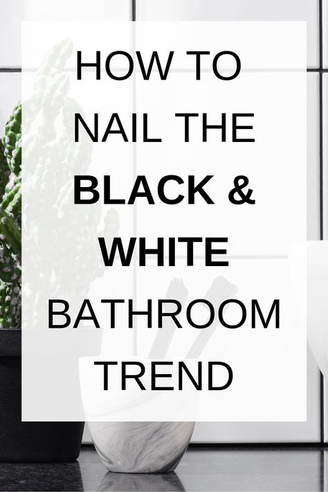 Black and white is always a classic combination for the bathroom. It is timeless so it will last you longer. Here's all you need to know. Black Trim White Walls Bathroom, Black And White Bathroom With Green Accents, Artwork For Black And White Bathroom, Blue White And Black Bathroom, Black And White Wetroom, Black And White Bathroom Floor Tile Ideas, Black White And Wood Bathroom Ideas, Black And White Tile Bathroom Decor, Accent Color For Black And White Bathroom