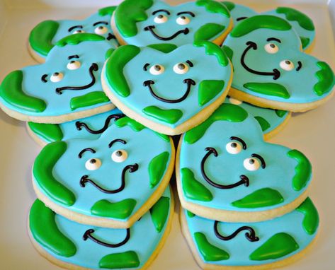 Earth Day Cookies, Earth Day Ideas, Fairtrade Fortnight, Nothing Can Stop Me, Cookie Recipes Decorating, Spring Baking, Best Cookies Ever, How To Make Icing, Cookie Time