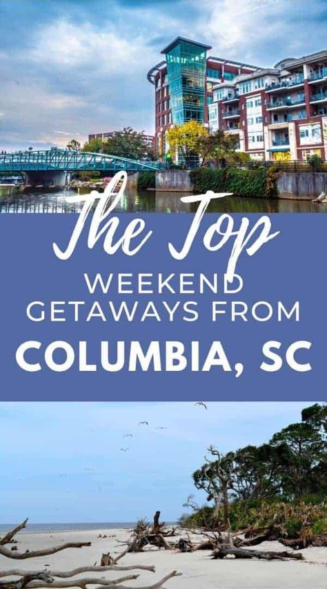 There are so many great ideas for weekend getaways from Columbia, South Carolina. From relaxing beach trips to exciting outdoor adventures, there’s something for everyone. No matter who you are traveling with, these destinations offer plenty of attractions and activities to make your trip enjoyable and memorable. | day trips from columbia sc | south carolina day trips | weekend trips southeast us | south carolina destinations | top weekend getaways in the us | top weekend getaways trips British Columbia Road Trip, Columbia Travel, Weekend Getaways For Couples, British Columbia Travel, South Carolina Vacation, South Carolina Travel, Canada Vancouver, Columbia South Carolina, Canada Travel Guide